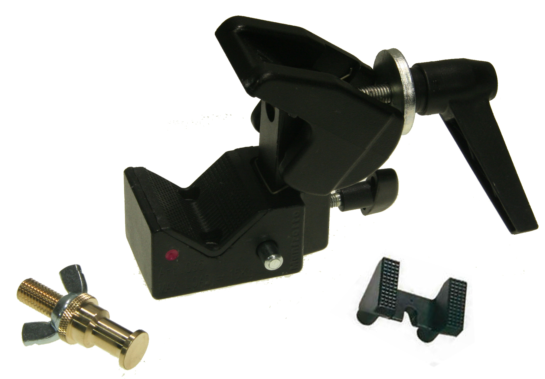 Manfrotto-Superclamp Set " 035" + Bolzen, nach Wahl + Clamp Wedges                               